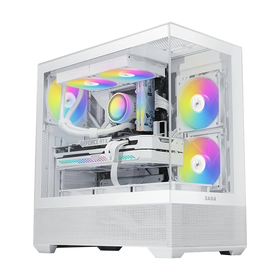 Amazon.com: SAMA V40 Mid Tower ATX Case – 6 × 120mm ARGB PWM